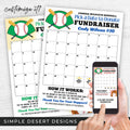 customizable baseball calendar fundraiser template with endless color combinations